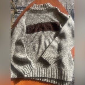 Gray and Brown Men's Sweater
